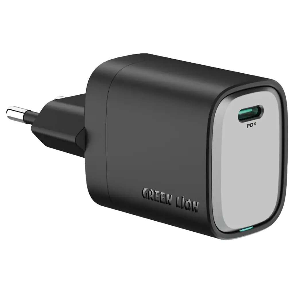 Green Lion Supra 33W GaN UK Wall Charger USB A & C With USB-C To C Cable - Linkphones Center